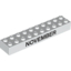 Набор LEGO Brick 2 x 10 with Black 'NOVEMBER' and 'DECEMBER' Print on opposite sides, Белый