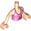 Набор LEGO Torso Friends Bright Pink Halter Top with Palm Tree, Waves and Flowers Print, Light Flesh Arms with Hands, Light Flesh