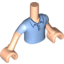 Набор LEGO Torso Friends Boy Medium Blue Polo Shirt / Light Flesh Arms and Hands, Light Flesh