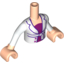 Набор LEGO Torso Friends White Sleeved Jacket with Magenta Top, Light Flesh