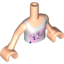 Набор LEGO Torso Friends White Vest Top with Pink Flowers Print, Light Flesh