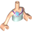 Набор LEGO Torso Friends - Light Aqua Top with Flower Print, Light Flesh