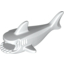 Набор LEGO Shark Body with Three Gill Slits, Белый