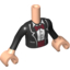 Набор LEGO Torso Friends Black Jacket with Bow Tie and Cummerbund, Light Flesh Arms with Hands with Black Sleeves Print, Light Flesh