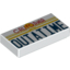 Набор LEGO Tile 1 x 2 with Red 'CALIFORNIA' and Blue 'OUTATIME' License Plate Print, Белый