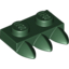 Набор LEGO Plate Special 1 x 2 with Three Teeth [Tri-Tooth], Темно-зеленый