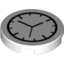 Набор LEGO Tile Round 2 x 2 with Bottom Stud Holder with Clock Print, Белый