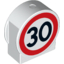 Набор LEGO Round Sign with 30 Speed Limit Print, Белый