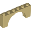 Набор LEGO Brick Arch 1 x 6 x 2 - Thin Top without Reinforced Underside [New Version], Tan