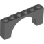 Набор LEGO Brick Arch 1 x 6 x 2 - Thin Top without Reinforced Underside [New Version], Темный сине-серый