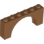 Набор LEGO Brick Arch 1 x 6 x 2 - Thin Top without Reinforced Underside [New Version], Medium Dark Flesh