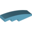 Набор LEGO Slope Curved 4 x 1 No Studs [Stud Holder with Symmetric Ridges], Medium Azure