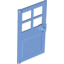 Набор LEGO Door 1 x 4 x 6 with 4 Panes and Stud Handle, Medium Blue