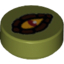 Набор LEGO Tile 1 x 1 Round with Chima Crocodile Eye Print, Оливковый