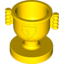 Набор LEGO Duplo Utensil Trophy Cup with Number 1 in Shield - Closed Handles, Желтый