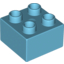 Набор LEGO Brick 2 x 2, Medium Azure