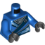 Набор LEGO Torso Ninjago Robe with Silver Buckles and Lightning Power Emblem Print / Blue Arms / Black Hands, Голубой
