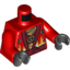 Набор LEGO Torso Ninjago Robe with Dark Red Sash and Fire Power Emblem Print / Red Arms / Black Hands, Красный