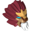 Набор LEGO Large Figure Head Modified Chima Lion with Blue Eyes Print, Темно-красный