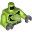 Набор LEGO Torso Race Suit with Dark Bluish Gray Belt and Black and White Swirls Print / Lime Arms / Dark Bluish Gray Hands, Лайм
