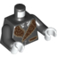 Набор LEGO Torso Batman Coat with Brown Fur Trim, White Shirt and Black Tie Print / Black Arms / White Hands, Черный