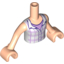 Набор LEGO Torso Friends White Plaid Button Shirt Print, Light Flesh Arms with Hands, Light Flesh