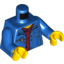 Набор LEGO Torso Jacket with Pockets over Dark Red V-Neck Sweater Print / Blue Arms / Yellow Hands, Голубой