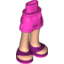 Набор LEGO Friends Hips and Shorts, Light Flesh Legs and Dark Pink Shoes Print, Темно-розовый