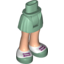 Набор LEGO Friends Hips and Skirt, Light Flesh Legs and Sand Green and White Shoes with Laces Print, Sand Green