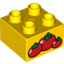 Набор LEGO Brick 2 x 2 with Tomatos Print, Желтый