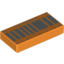 Набор LEGO Tile 1 x 2 with Silver Stripes, 'CALIFORNIA', '20', '15' and '136113 9 66' License Plate Print, Оранжевый