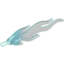 Набор LEGO Wave Rounded Large (Flame) with Marbled Trans Clear Pattern, Trans-Light Blue