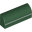 Набор LEGO Brick 1 x 4 x 1 1/3 No Studs - Curved Top and Twin White Line Speed Stripe Print, Темно-зеленый