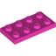 Набор LEGO Plate 2 x 4, Темно-розовый