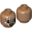 Набор LEGO Minifig Head with Gundabad Orc Print [Hollow Stud], Medium Dark Flesh