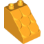 Набор LEGO Duplo Brick 3 x 2 x 2 Slope Shingled, Bright Light Orange