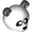 Набор LEGO Minifigure Mask - Panda Headpiece with Black Face Print, Белый