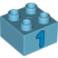 Набор LEGO Brick 2 x 2 with '1' Print, Medium Azure