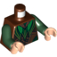 Набор LEGO Torso with Elven Leaf Mail Armour Print / Dark Green Arms / Light Flesh Hands, Красно-коричневый