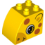 Набор LEGO Duplo Brick 2 x 3 x 2 with Curved Top and Dark Orange Spots and Giraffe Face Print on Both Sides, Желтый