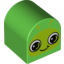 Набор LEGO Duplo Brick 2 x 2 x 2 Curved Top with Caterpillar Face Print, Ярко-зеленый