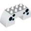 Набор LEGO Duplo Brick 2 x 6 x 2 Curved with 2 x 2 Cutout on Bottom with Black Spots Print, Белый