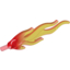 Набор LEGO Wave Rounded Large (Flame) with Marbled Trans-Yellow Pattern, Прозрачный красный