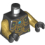 Набор LEGO Torso Chima Black Scaled Armor with Gold Edges, Lime Diamonds and Blue Round Jewel (Chi) Print / Pearl Gold Arms / Black Hands, Черный