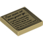 Набор LEGO Tile 2 x 2 with 'Four score and seven years ago...' on Sheaf of Paper Print, Tan