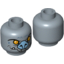 Набор LEGO Minifig Head Alien Chima Bat with Yellow Eyes, Gray Nose and Fangs Print (Braptor) [Hollow Stud], Sand Blue