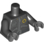 Набор LEGO Torso Police 3 Zippers, Minifig Head Badge, Radio and Belt Print (Print on Front and Back) / Black Arms / Dark Bluish Gray Hands, Черный