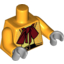 Набор LEGO Torso Female Open Herringbone Jacket, Red Bow Tie Scarf, Black Belt Print, Bright Light Orange Arms and Light Bluish Gray Hands , Bright Light Orange