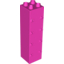 Набор LEGO Duplo Building Wall 2 x 2 x 6 with Drawer Slots on One Side and Eight Hinges on the Other, Темно-розовый