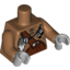 Набор LEGO Torso Leather Shirt with Reddish Brown Overalls and Feathers and Tail Print, Medium Dark Flesh Arms and Light Bluish Gray Hands , Medium Dark Flesh